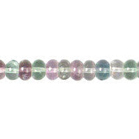 Fluorite Beads - AA) Rondelle - 6x10mm - 16-inch - unbranded beads for jewelry making