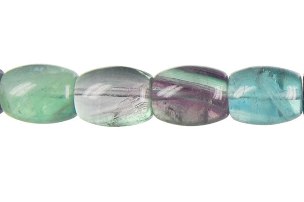 Fluorite Beads - AA) Drum - 10x12mm - 16-inch - unbranded beads for jewelry making