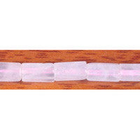 Rose Quartz Beads - Hexagon Tube - 6x9mm - 16-inch - unbranded beads for jewelry making