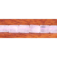 Rose Quartz Beads - Hexagon Tube - 6x12mm - 16-inch - unbranded beads for jewelry making