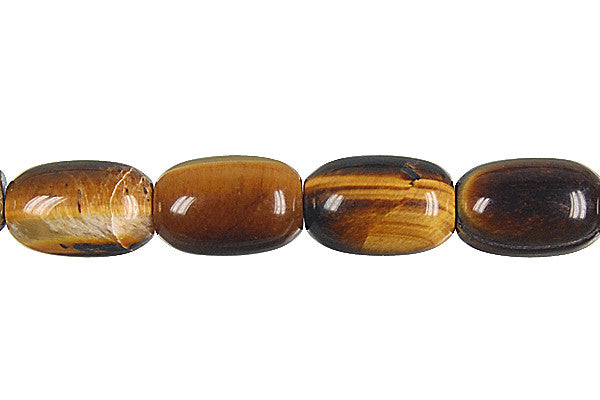 Tiger's Eye Beads - Drum - 10x12mm - 16-inch - unbranded beads for jewelry making