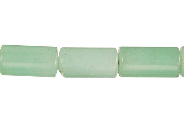 Green Aventurine Beads - Tube - 6x9mm - 16-inch - unbranded beads for jewelry making