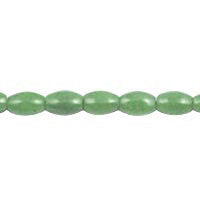 Green Aventurine Beads - Rice - 6x9mm - 16-inch - unbranded beads for jewelry making