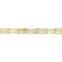 Pineapple Quartz Glass Beads - Tube - 6x9mm - 16-inch - unbranded beads for jewelry making