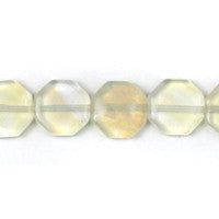 Pineapple Quartz Glass Beads - Octagon - 14mm - 16-inch - unbranded beads for jewelry making