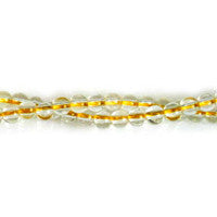 Pineapple Quartz Glass Beads - Round - 10mm - 16-inch - unbranded beads for jewelry making