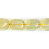Pineapple Quartz Glass Beads - Smooth Nugget - 12x16mm - 16-inch - unbranded beads for jewelry making