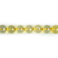 Pineapple Quartz Glass Beads - Round - 6mm - 16-inch - unbranded beads for jewelry making