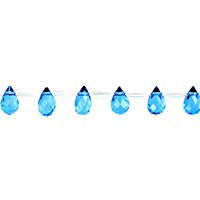 London Blue Quartz Glass Beads - Faceted Briolette - 5x7mm - 16-inch - unbranded beads for jewelry making
