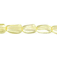 Citrine Quartz Glass Beads - Tooth Nugget - 8x12mm - 16-inch - unbranded beads for jewelry making