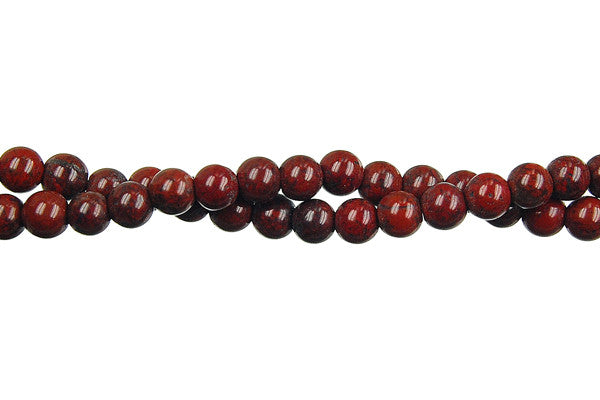 Poppy Jasper Beads - Round - 4mm - 16-inch - unbranded beads for jewelry making