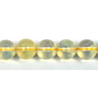 Pineapple Quartz Glass Beads - Round - 4mm - 16-inch - unbranded beads for jewelry making