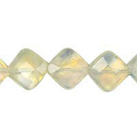 Pineapple Quartz Glass Beads - Faceted Square - 14x14mm - 16-inch - unbranded beads for jewelry making