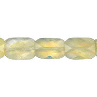 Pineapple Quartz Glass Beads - Faceted Rectangle - 12x16mm - 16-inch - unbranded beads for jewelry making