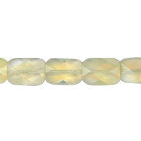 Pineapple Quartz Glass Beads - Faceted Rectangle - 10x14mm - 16-inch - unbranded beads for jewelry making