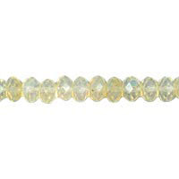 Pineapple Quartz Glass Beads - Faceted Rondelle - 5x8mm - 16-inch - unbranded beads for jewelry making