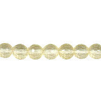 Citrine Quartz Glass Beads - Faceted Round - 4mm - 16-inch - unbranded beads for jewelry making