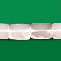 Rose Quartz Beads - Faceted Rectangle - 7x10mm - 16-inch - unbranded beads for jewelry making