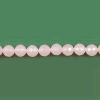 Rose Quartz Beads - Faceted Round - 4mm - 16-inch - unbranded beads for jewelry making