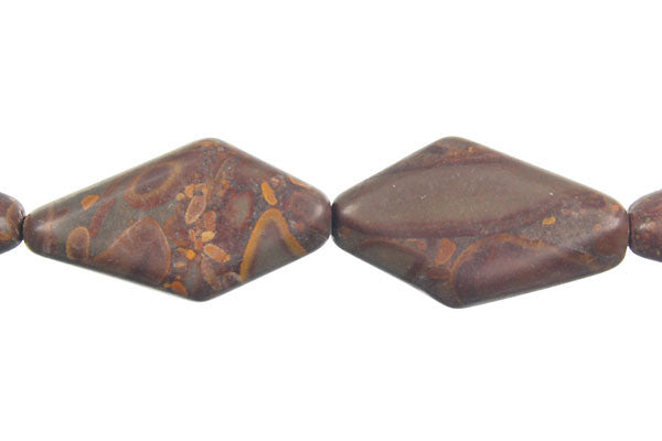 Golden Jasper Beads - Diamond Nugget - 16x25mm - 16-inch - unbranded beads for jewelry making
