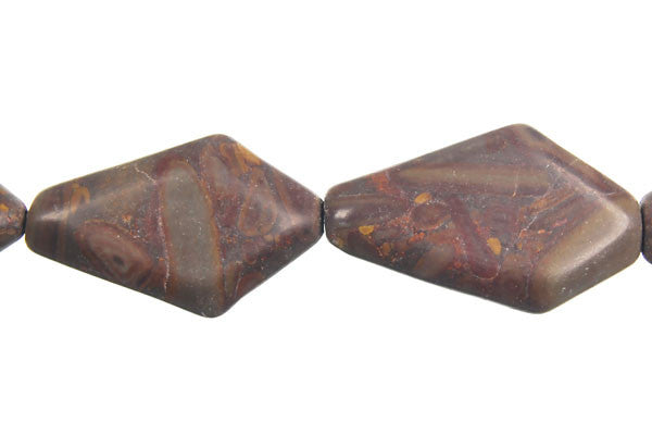 Golden Jasper Beads - Diamond Nugget - 20x30mm - 16-inch - unbranded beads for jewelry making