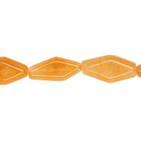 Yellow Jade Beads - Diamond Nugget - 10x20mm - 16-inch - unbranded beads for jewelry making