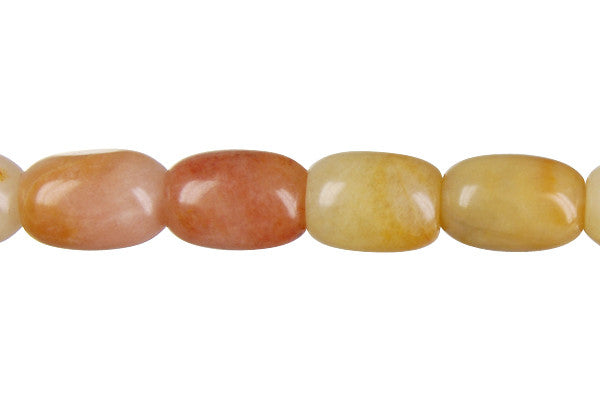 Yellow Jade Beads - Drum - 10x14mm - 16-inch - unbranded beads for jewelry making