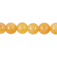 Yellow Jade Beads - Round - 10mm - 16-inch - unbranded beads for jewelry making