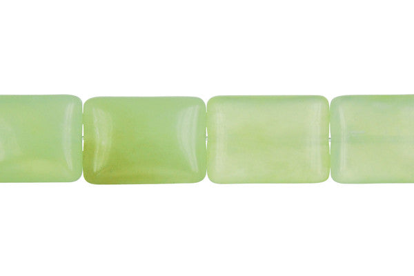 New Jade Beads - Rectangle - 13x18mm - 16-inch - unbranded beads for jewelry making