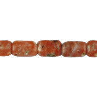 Spicy Jasper Beads - Puffy Rectangle - 10x14mm - 16-inch - unbranded beads for jewelry making