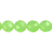 Green Jade Quartz Glass Beads - Light Green Jade Quartz Faceted Round - 12mm - 16-inch - unbranded beads for jewelry making
