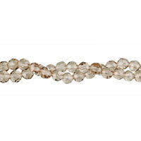 Smoky Quartz Glass Beads - Faceted Round - 6mm - 16-inch - unbranded beads for jewelry making