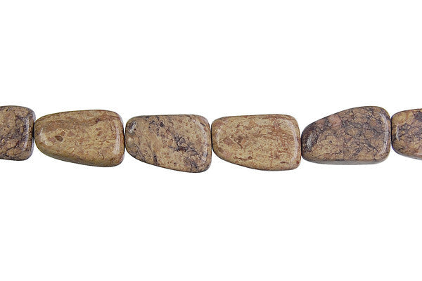 Picasso Jasper Beads - Tooth Nugget - 8x12mm - 16-inch - unbranded beads for jewelry making