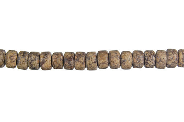 Picasso Jasper Beads - Puffy Disc - 4x6mm - 16-inch - unbranded beads for jewelry making