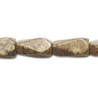 Picasso Jasper Beads - Diamond Nugget Pendant - 10x20mm - 16-inch - unbranded beads for jewelry making