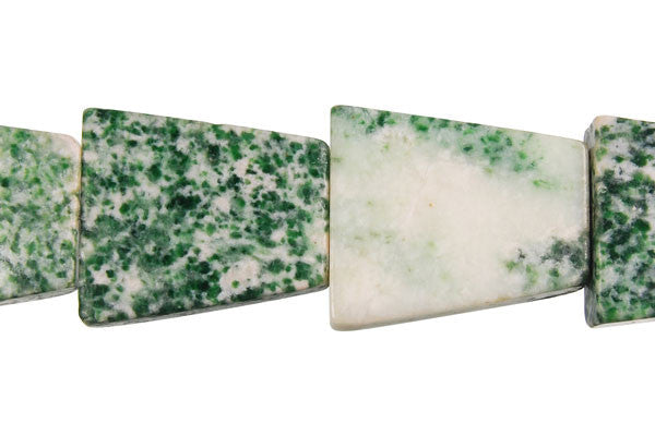 Green Spot Agate Beads - Ladder - 28x32mm - 16-inch - unbranded beads for jewelry making
