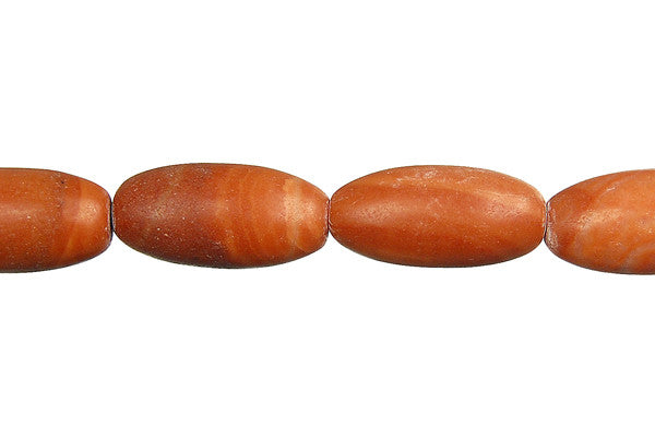 Red Zebra Jasper Beads - Rice - 10x20mm - 16-inch - unbranded beads for jewelry making