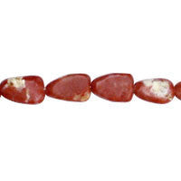 Spicy Jasper Beads - Tooth Nugget - 8x12mm - 16-inch - unbranded beads for jewelry making