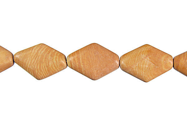 Wood Jasper Beads - Diamond Nugget - 10x14mm - 16-inch - unbranded beads for jewelry making