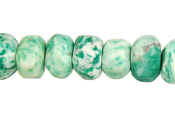 Tree Agate Beads - Machine Faceted Rondelle - 8x12mm - 16-inch - unbranded beads for jewelry making
