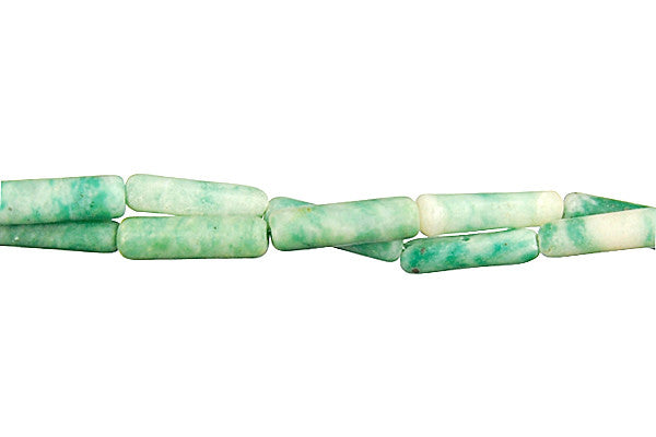 Tree Agate Beads - Round Tube - 4x13mm - 16-inch - unbranded beads for jewelry making