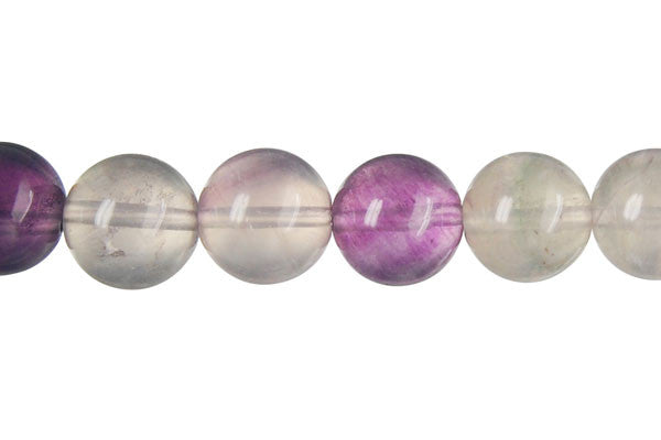 Fluorite Beads - Round - 10mm - 16-inch - unbranded beads for jewelry making