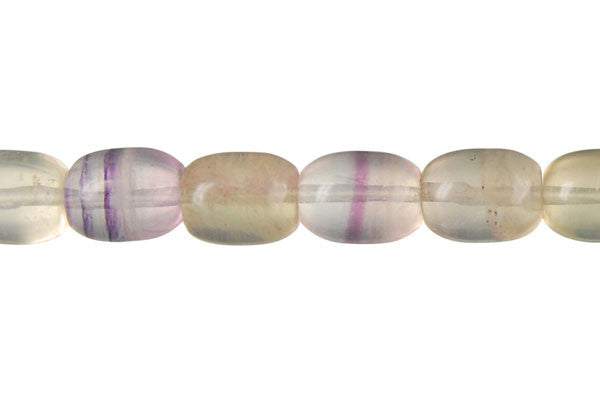Fluorite Beads - Drum - 8x10mm - 16-inch - unbranded beads for jewelry making