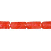 Cherry Quartz Beads - Tube - 8x16mm - 16-inch - unbranded beads for jewelry making