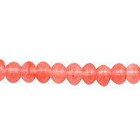 Cherry Quartz Beads - Rondelle - 5x8mm - 16-inch - unbranded beads for jewelry making