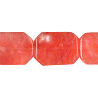 Cherry Quartz Beads - Rectangle - 13x18mm - 16-inch - unbranded beads for jewelry making