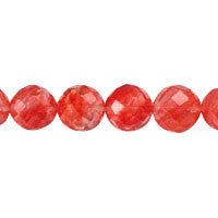 Cherry Quartz Beads - Faceted Round - 12mm - 16-inch - unbranded beads for jewelry making