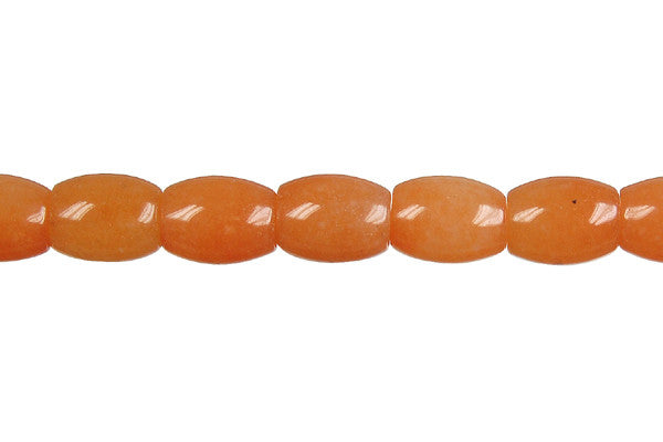 Carnelian Beads - Drum - 8x10mm - 16-inch - unbranded beads for jewelry making