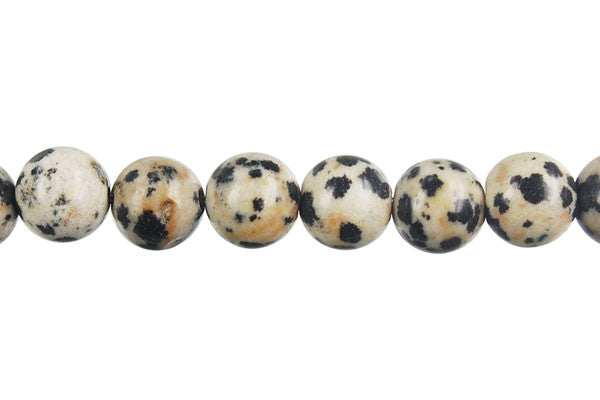 Dalmatian Jasper Beads - Round - 8mm - 16-inch - unbranded beads for jewelry making