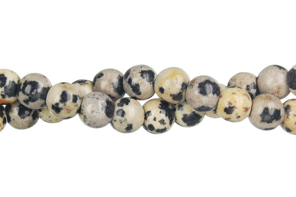 Dalmatian Jasper Beads - Round - 6mm - 16-inch - unbranded beads for jewelry making